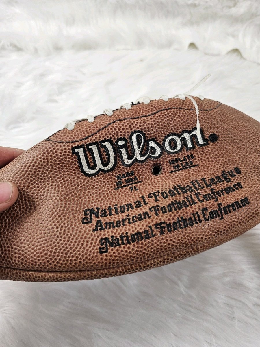 Vintage John Elway Signed Autograph Official NFL Wilson Football Paul tagliabue - Sports Memorabilia - ThrowbackBuys - The Thrifty Gypsyy Shop