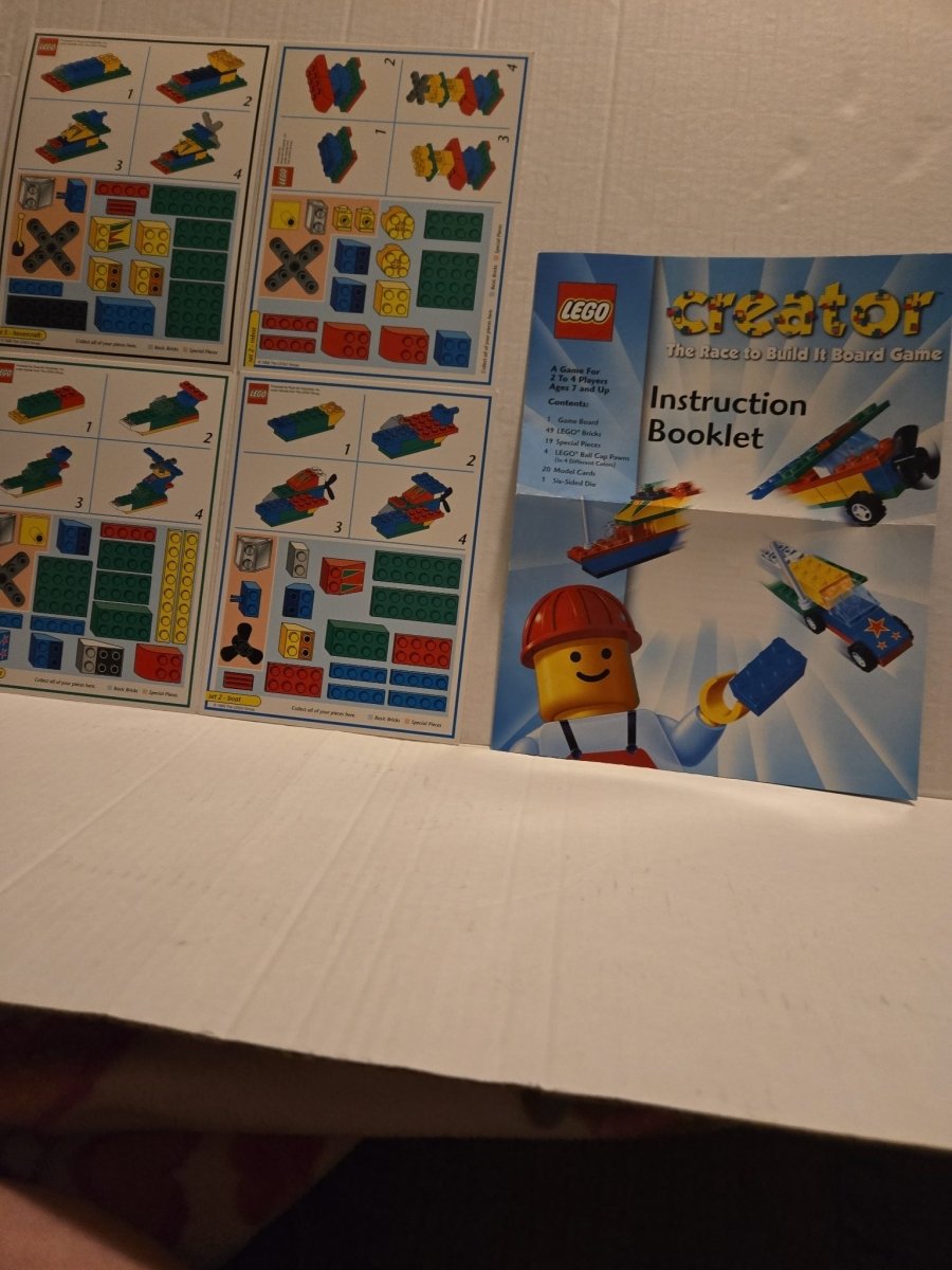 Vintage LEGO Creator The Race To Build It Complete Board Game - Board Games - ThrowbackBuys -Amanda's Awesome Finds
