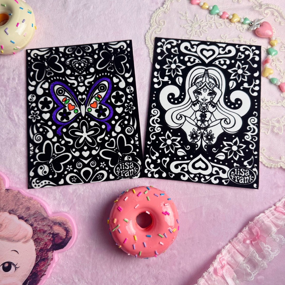 Vintage Lisa Frank Felt Posters Lot of 2: 90s stationery - Paper Goods - ThrowbackBuys - Starbunnyvintage