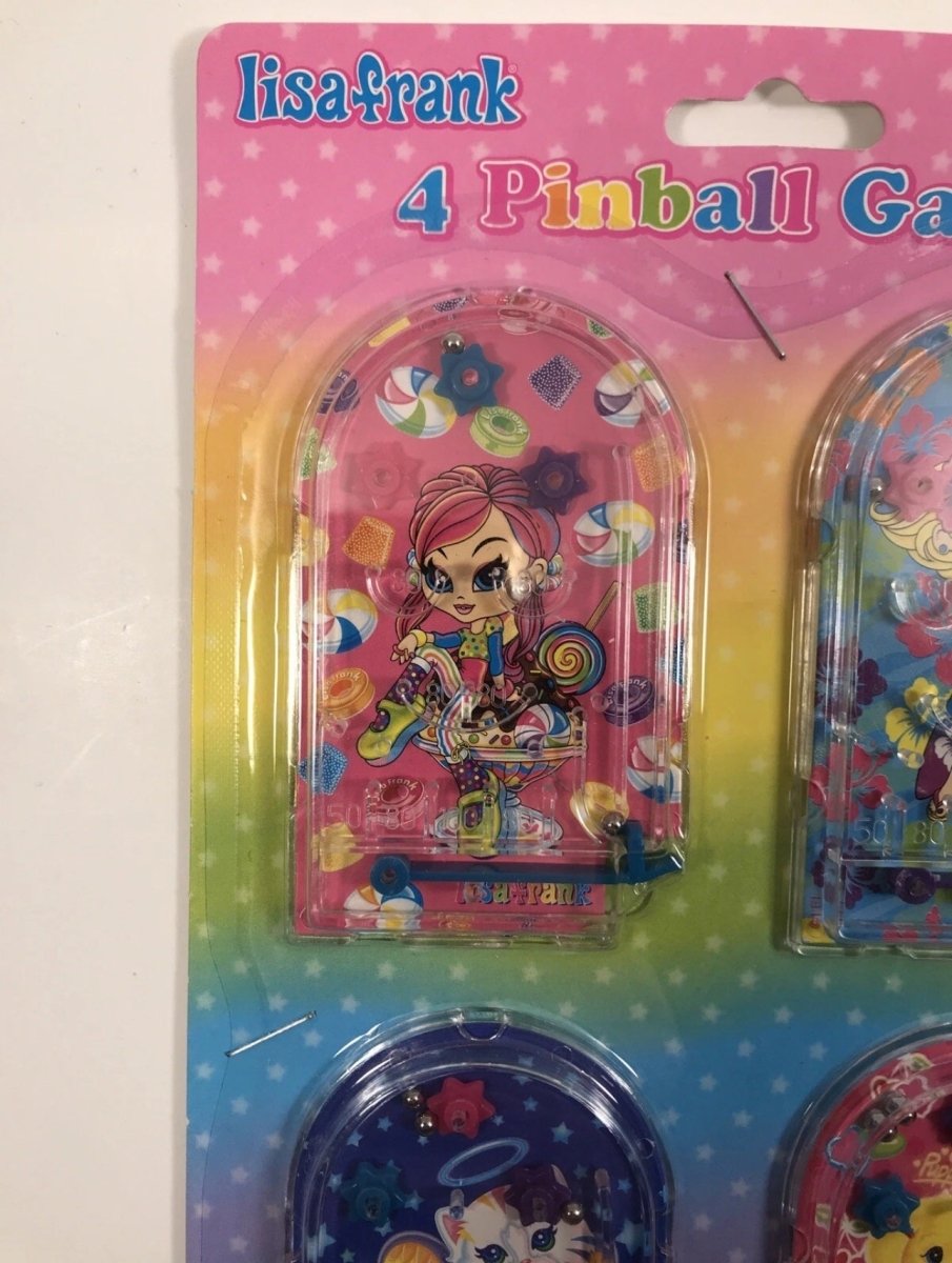 Vintage Lisa Frank Party Favors 4 Pinball Games SEALED Casey Dog Cat Angel Girl - Paper Goods - ThrowbackBuys - Abunnysvintageco