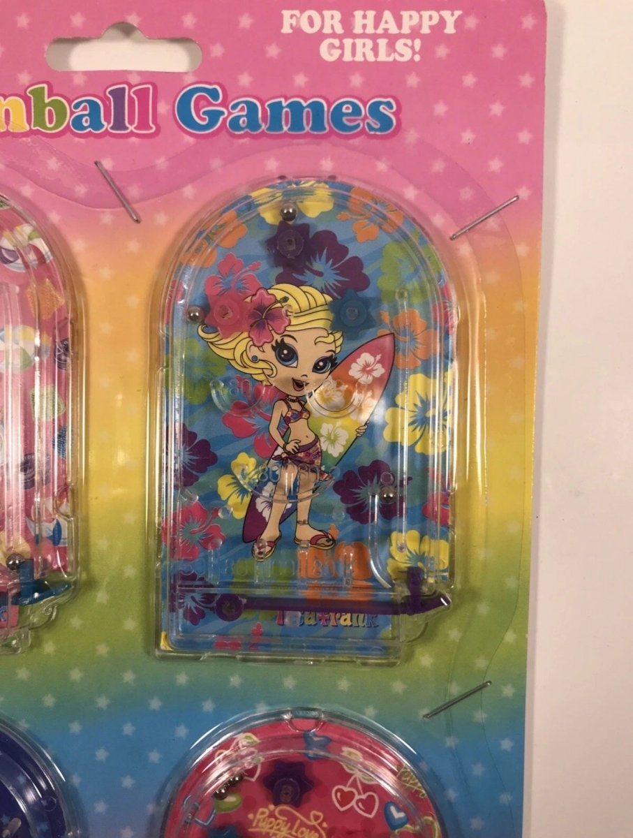 Vintage Lisa Frank Party Favors 4 Pinball Games SEALED Casey Dog Cat Angel Girl - Paper Goods - ThrowbackBuys - Abunnysvintageco