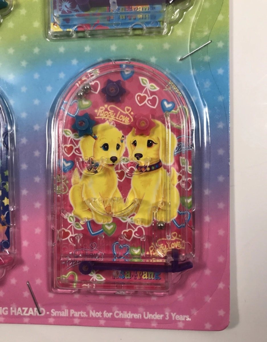 Vintage Lisa Frank Party Favors 4 Pinball Games SEALED Casey Dog Cat Angel Girl - Paper Goods - ThrowbackBuys - Abunnysvintageco