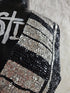 Vintage Match Ups by Natco Medium Sequin Black And White Vest - Psychedelic - Jackets - ThrowbackBuys - The Thrifty Gypsyy Shop
