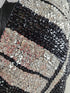 Vintage Match Ups by Natco Medium Sequin Black And White Vest - Psychedelic - Jackets - ThrowbackBuys - The Thrifty Gypsyy Shop