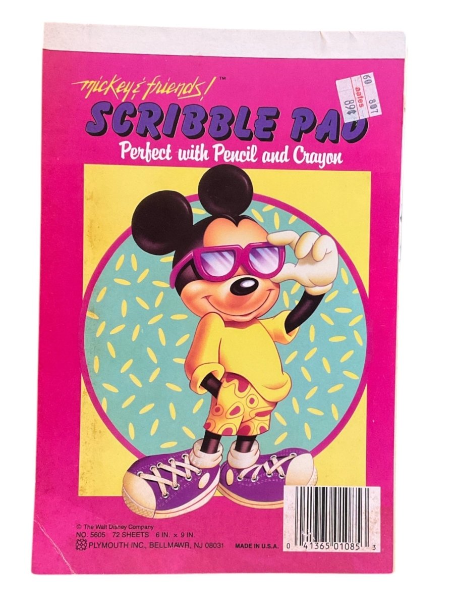 Vintage Mickey & Friends Scribble Pad - Paper Goods - ThrowbackBuys - Shiznit
