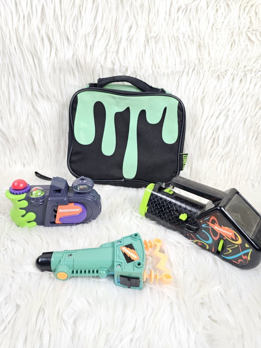 Vintage - Nickelodeon Bundle: Photo Blaster Camera, Slime Lunchbox, Lazer Light, and Flash Screen - RARE - Collectible Toys - ThrowbackBuys - The Thrifty Gypsyy Shop