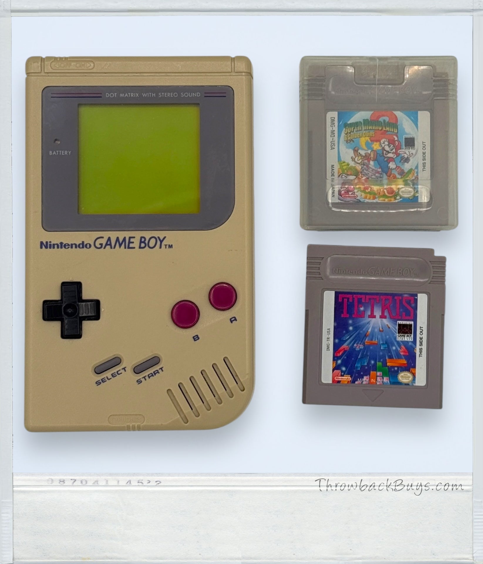 Vintage - Nintendo Gameboy w/Gamemate Storage Case & 2 Games