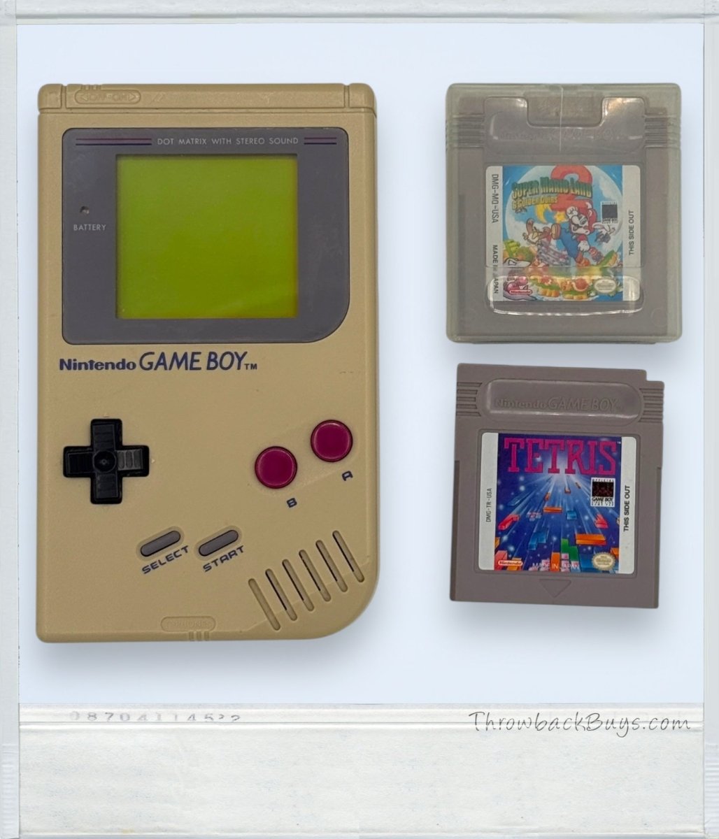 Vintage - Nintendo Gameboy w/Gamemate Storage Case & 2 Games - ThrowbackBuys - ThrowbackBuys