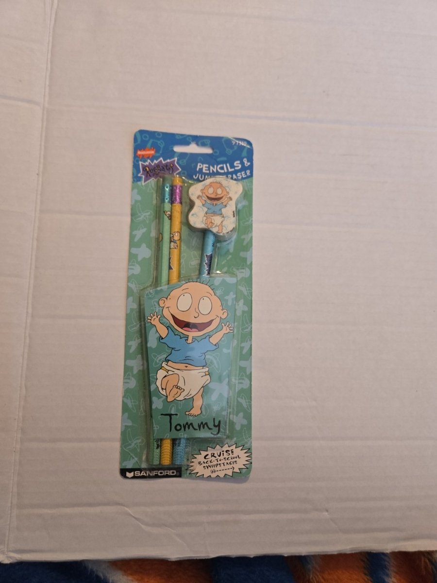 Vintage NOS Nickelodeon Rugrats Tommy PicklesSanford 3 Pack Pencils & Eraser - Arts & Crafts - ThrowbackBuys - Amanda's Awesome Finds
