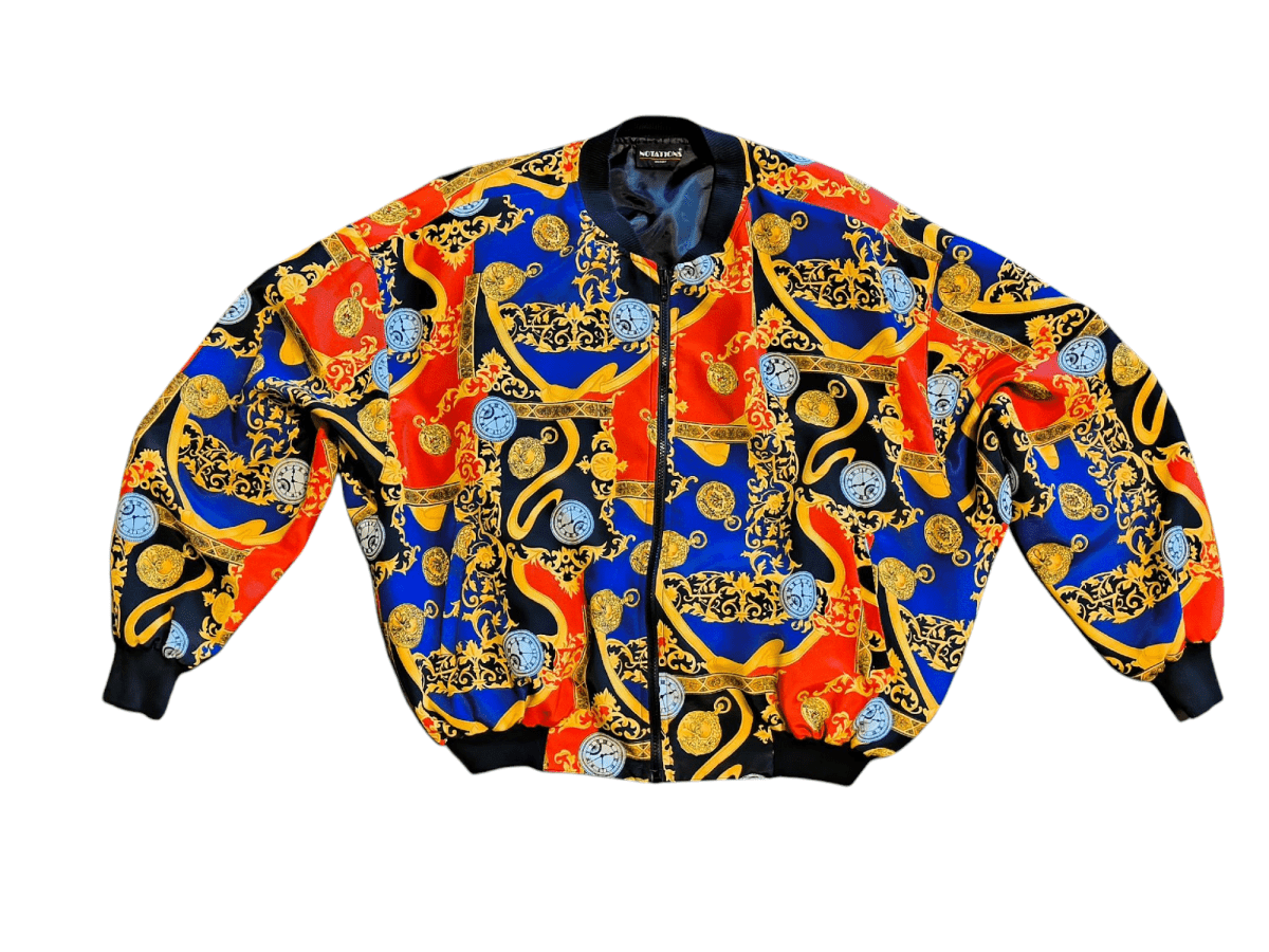 Vintage Notations Zip - Up Jacket - Jackets - ThrowbackBuys - Shiznit