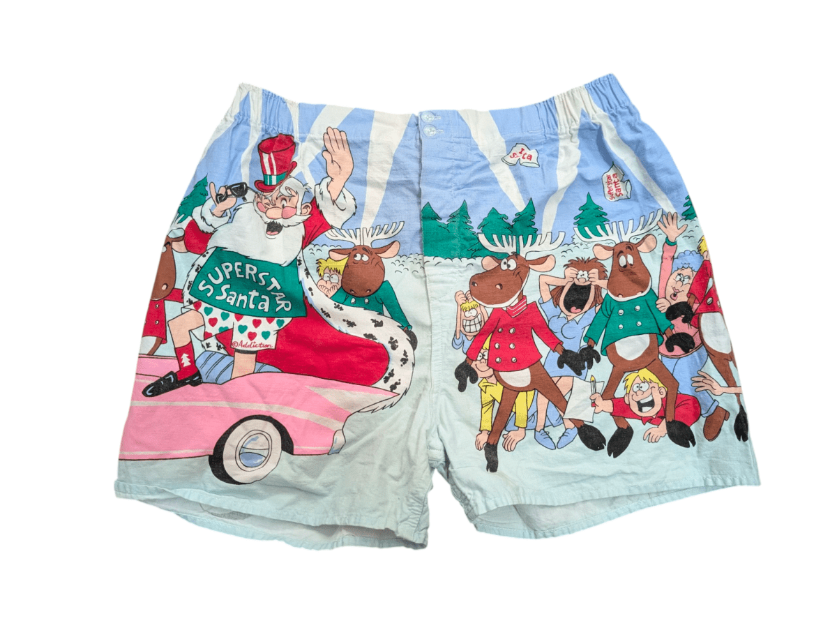 Vintage Novelty Christmas Boxer Shorts - Shorts - ThrowbackBuys - Shiznit