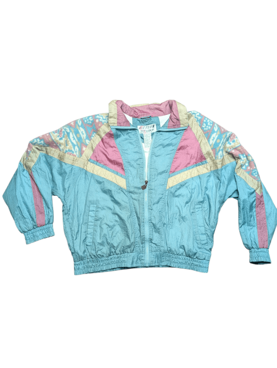 Vintage Pastel Active Stuff Windbreaker - Jackets - ThrowbackBuys - Shiznit
