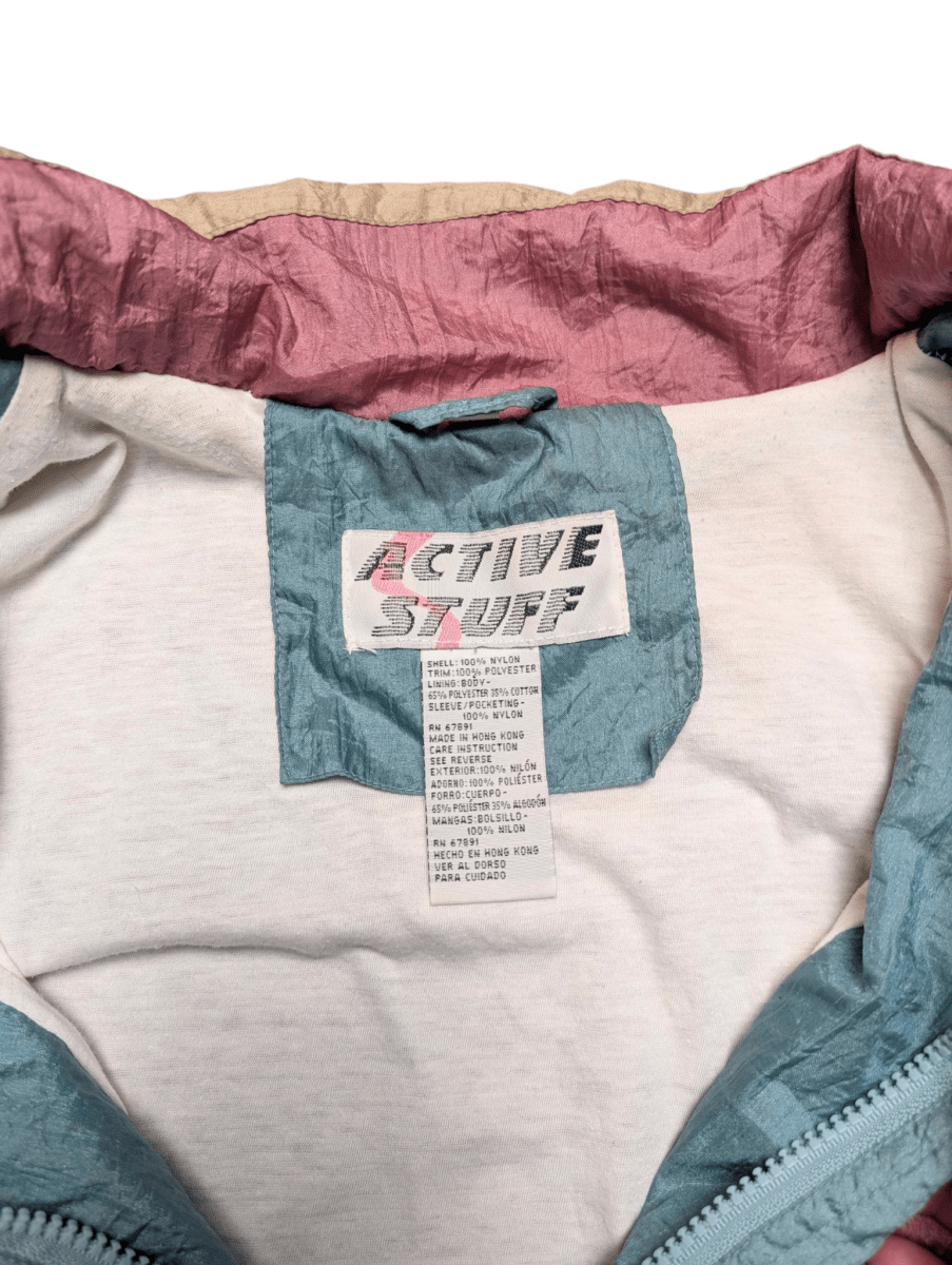 Vintage Pastel Active Stuff Windbreaker - Jackets - ThrowbackBuys - Shiznit