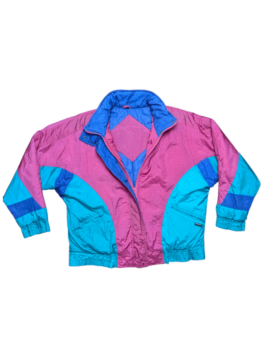 Vintage Pink & Teal IZZI Ski Jacket - Jackets - ThrowbackBuys - Shiznit