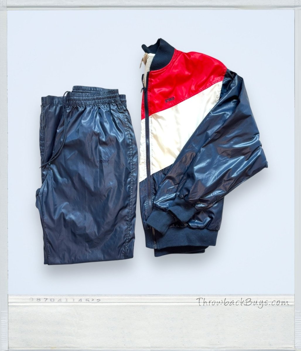 Vintage Prince Tracksuit Set (Navy, Red & White) Size M - Outfit Sets - ThrowbackBuys - ThrowbackBuys