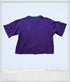 Vintage - Purple Crop T-Shirt w/Turquoise Collar Medium - T-Shirts - ThrowbackBuys - ThrowbackBuys