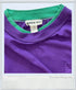 Vintage - Purple Crop T-Shirt w/Turquoise Collar Medium - T-Shirts - ThrowbackBuys - ThrowbackBuys