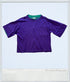 Vintage - Purple Crop T-Shirt w/Turquoise Collar Medium - T-Shirts - ThrowbackBuys - ThrowbackBuys