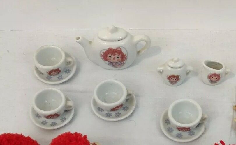 Vintage - Raggedy Ann & Andy Doll & Tea Set Lot - Dolls - ThrowbackBuys - ResellerDoor