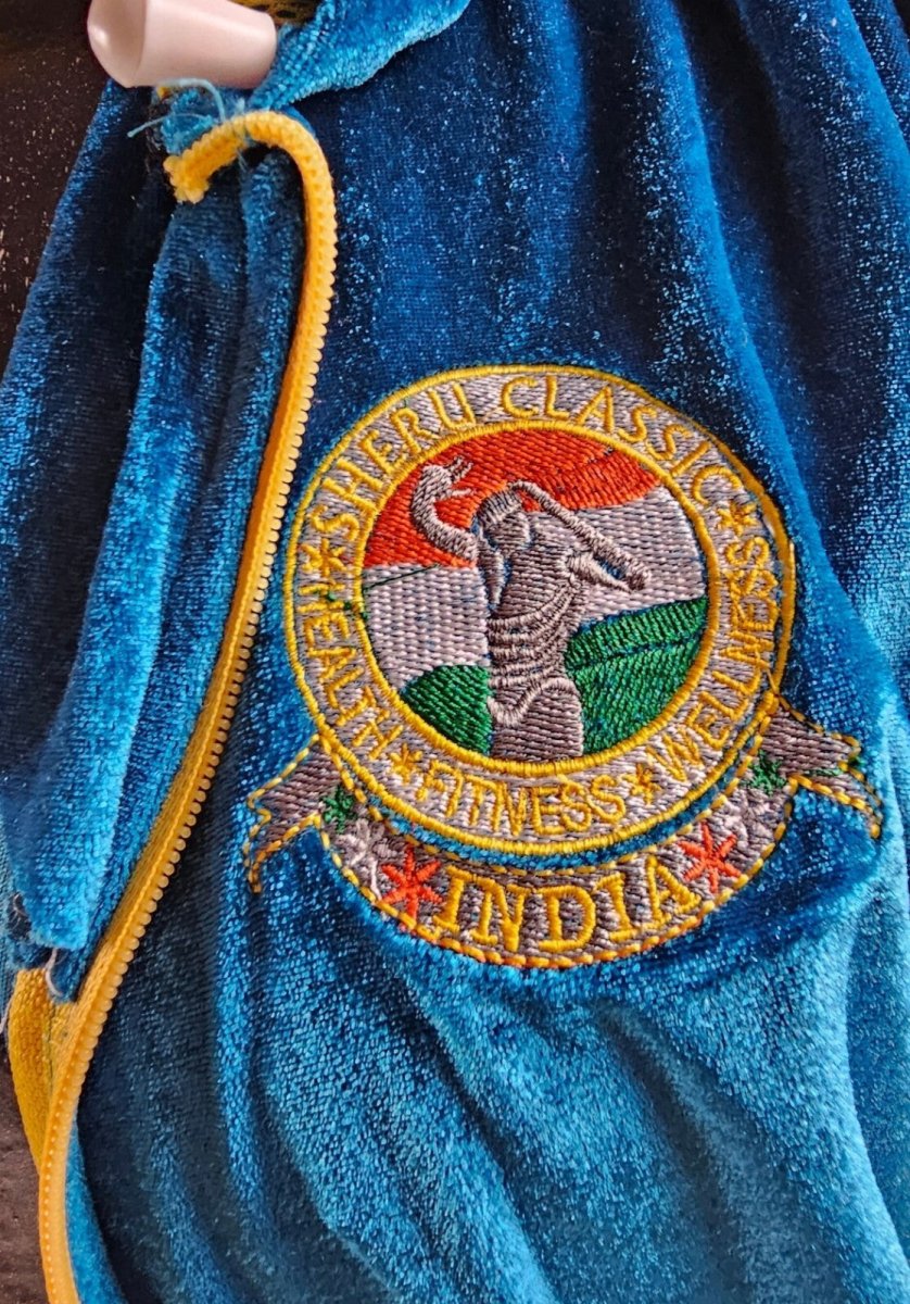 Vintage Rare IFBB Sheru Classics Jacket Mens India Small Track Fitness Blue - Jackets - ThrowbackBuys - The Thrifty Gypsyy Shop