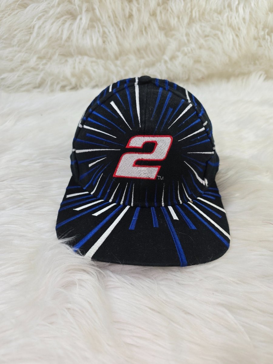 Vintage Rare Rusty Wallace Stripes Hat Nascar Snapback Stock  display picture 1