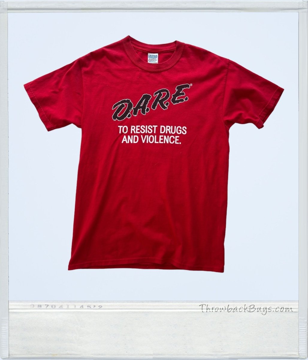 Vintage - Red D.A.R.E T-Shirt Medium - T-Shirts - ThrowbackBuys - ThrowbackBuys
