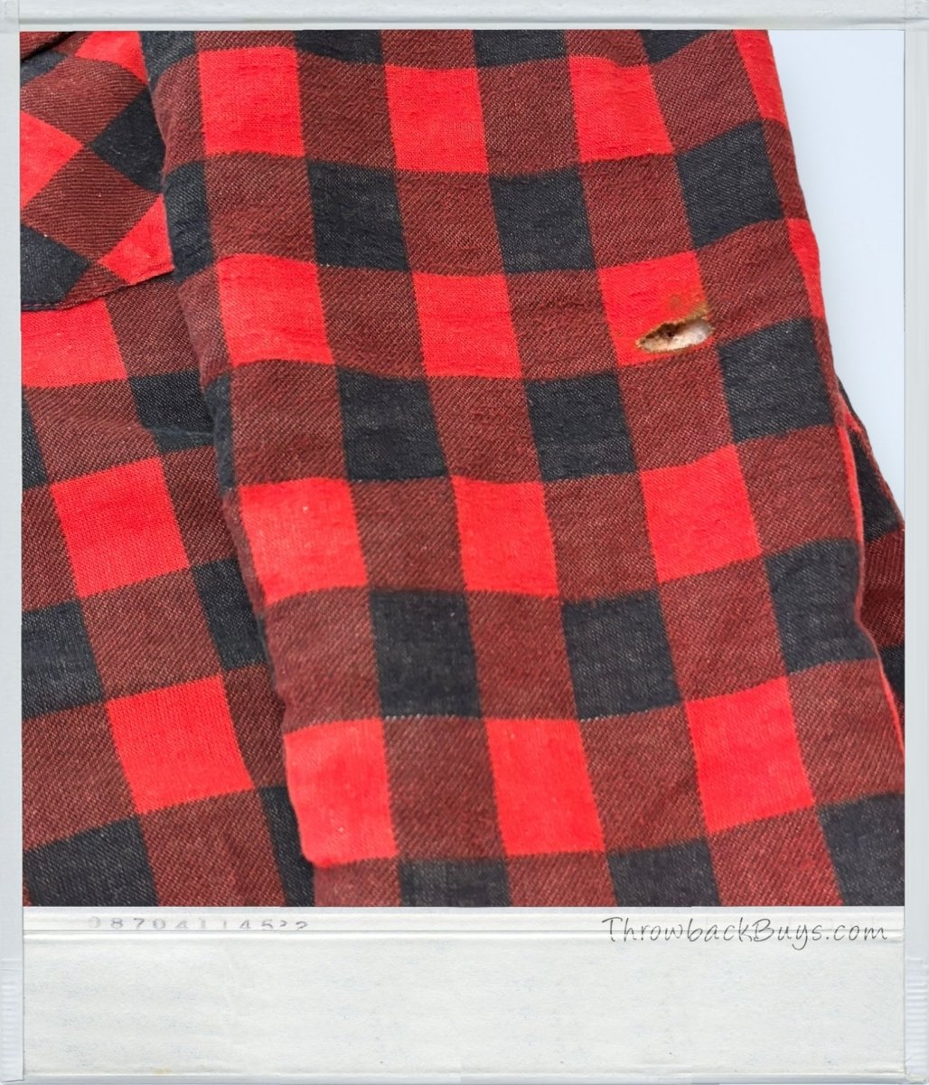 Vintage - Red Plaid Quilted Flannel Jacket Adult XL Fall Lumberjack - Jackets - ThrowbackBuys - ThrowbackBuys