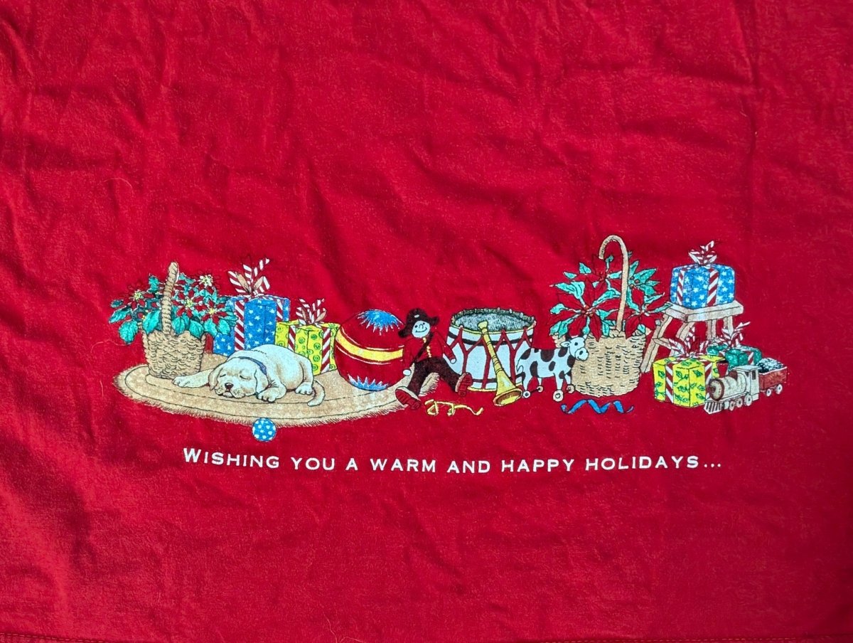 Vintage Red Tompkins Avenue Christmas Shirt - Long Sleeve T-Shirt - ThrowbackBuys - Shiznit