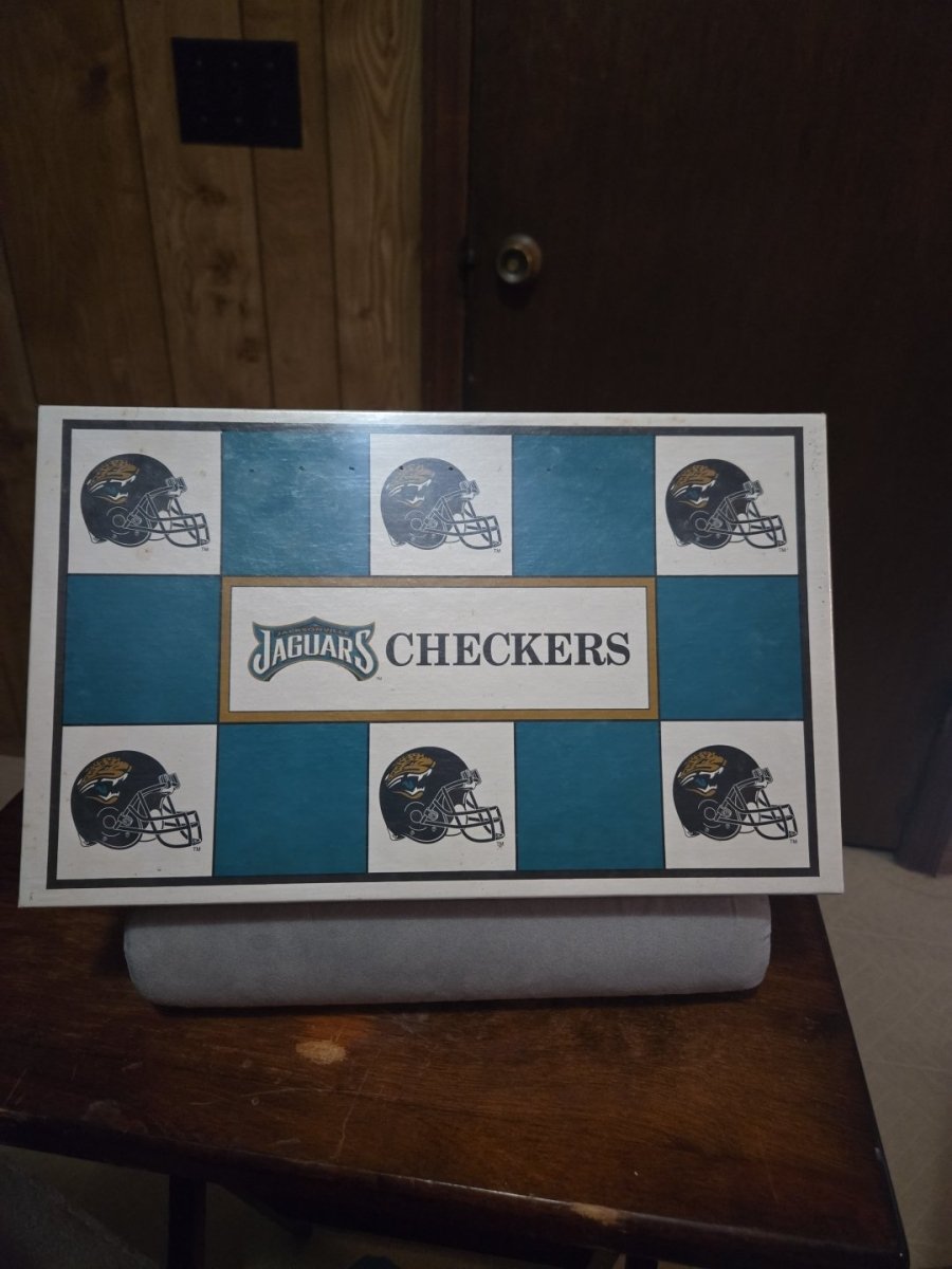Vintage Sealed NFL Jacksonville Jaguars Checkers Set Board Game 1993 - Board Games - ThrowbackBuys - Amanda's Awesome Finds