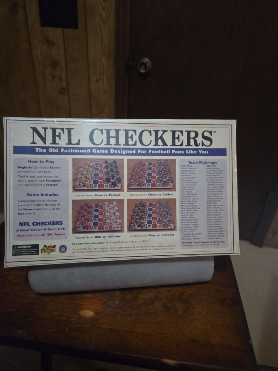 Vintage Sealed NFL Jacksonville Jaguars Checkers Set Board Game 1993 - Board Games - ThrowbackBuys - Amanda's Awesome Finds