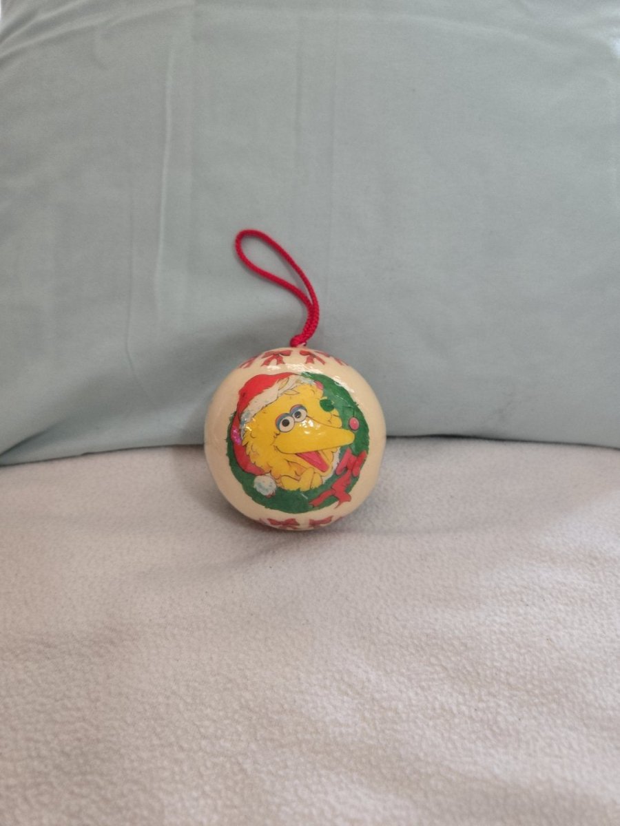 Vintage Sesame Street Big Bird Christmas Round Ornament - Ornaments - ThrowbackBuys - Amanda's Awesome Finds