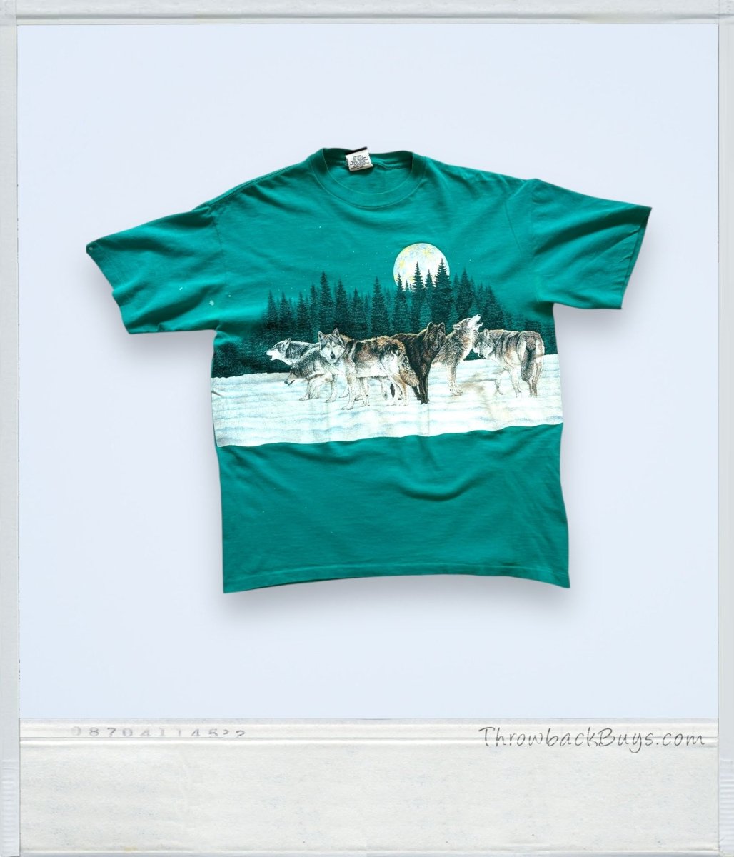 Vintage - Signal Sports Wolves T-Shirt Turquoise - T-Shirts - ThrowbackBuys - ThrowbackBuys