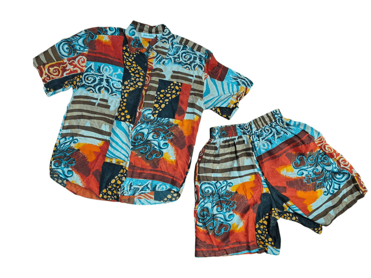 Vintage Silk Jane Ashley 2 Piece Outfit - Outfit Sets - ThrowbackBuys - Shiznit