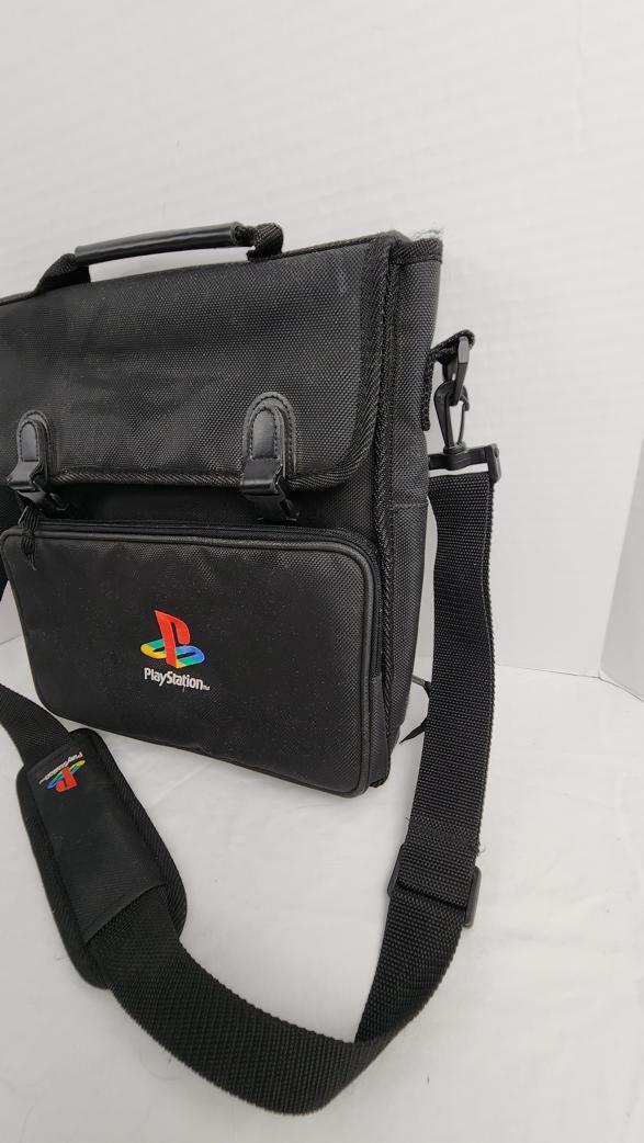 Vintage - Sony Embroidered Logo Official PlayStation Carry Bag w/ Strap - Complete, Black - Video Game Accessories - ThrowbackBuys - ResellerDoor