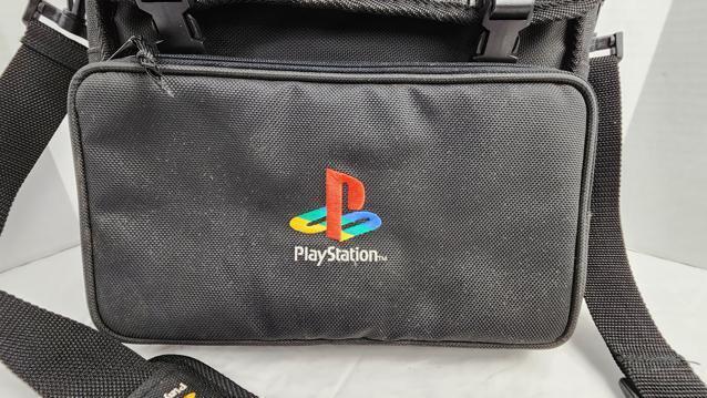Vintage - Sony Embroidered Logo Official PlayStation Carry Bag w/ Strap - Complete, Black - Video Game Accessories - ThrowbackBuys - ResellerDoor