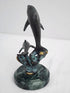 Vintage - SPI San Pacific International Mother Dolphin & Baby Brass/Marble Base Statue - Decor - ThrowbackBuys - ResellerDoor
