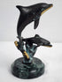 Vintage - SPI San Pacific International Mother Dolphin & Baby Brass/Marble Base Statue - Decor - ThrowbackBuys - ResellerDoor
