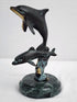 Vintage - SPI San Pacific International Mother Dolphin & Baby Brass/Marble Base Statue - Decor - ThrowbackBuys - ResellerDoor