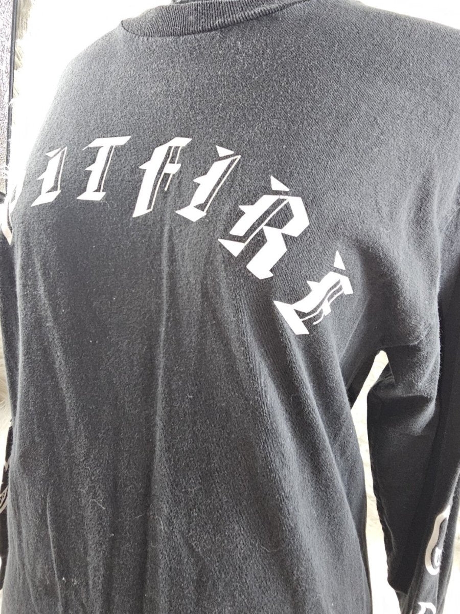 Vintage Spitfire T-Shirt Mens Medium Black White Wheels Real Skater Thrasher - T-Shirts - ThrowbackBuys - The Thrifty Gypsyy Shop