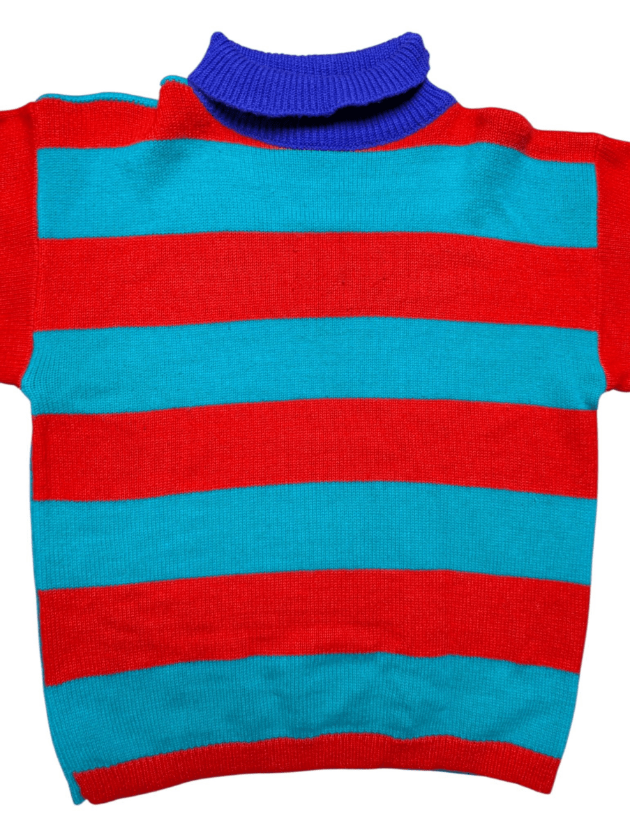 Vintage Striped Colorful Turtleneck Sweater - Sweaters - ThrowbackBuys - Shiznit