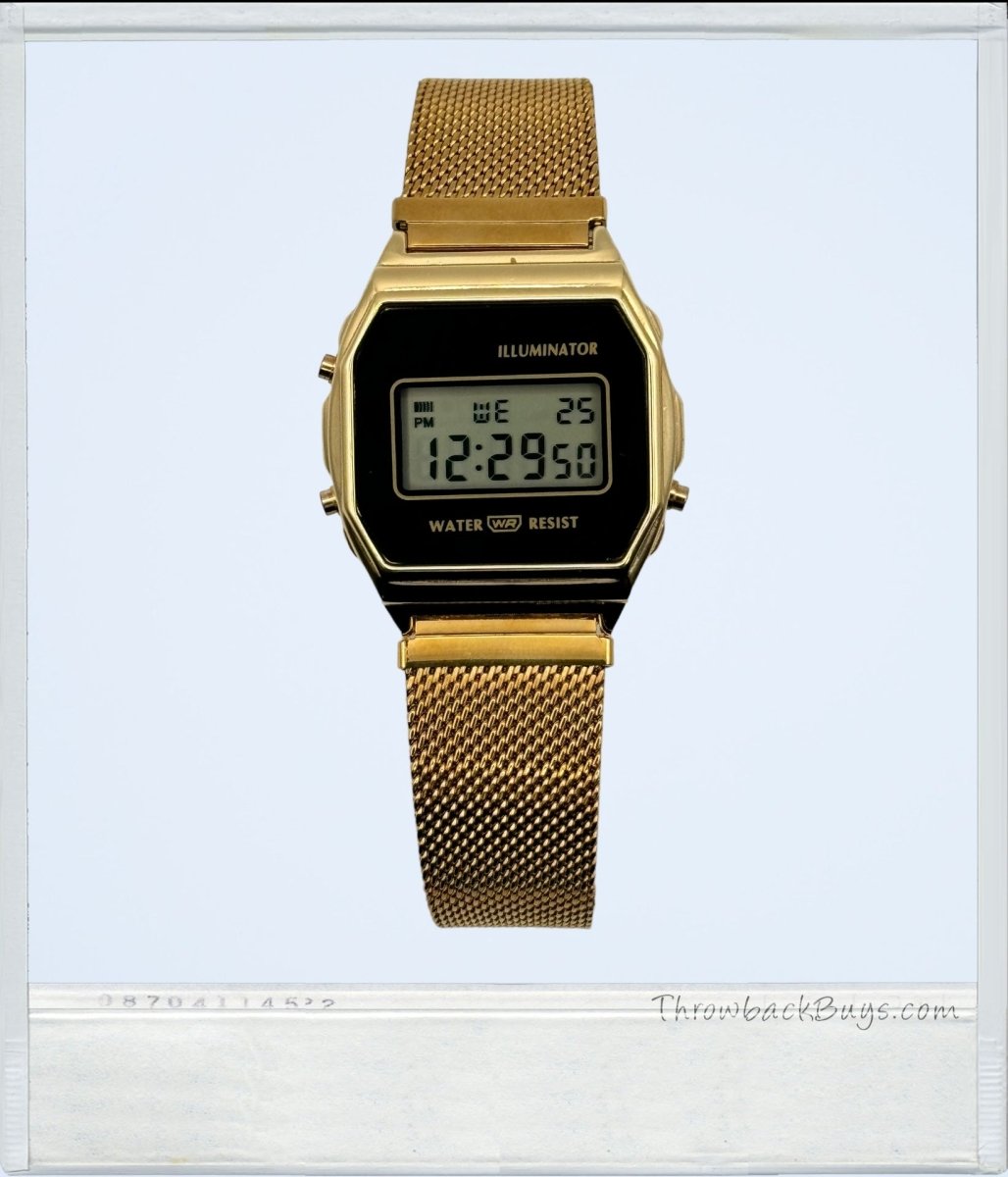 Vintage Style - Adjustable Goldtone Chrono Watch - Watches - ThrowbackBuys - ThrowbackBuys