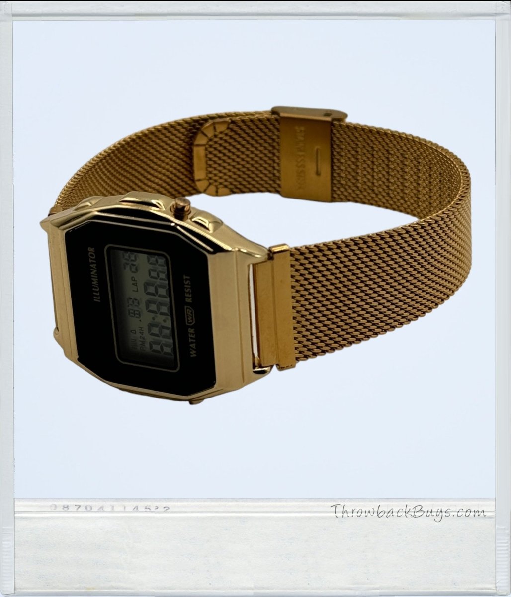 Vintage Style - Adjustable Goldtone Chrono Watch - Watches - ThrowbackBuys - ThrowbackBuys