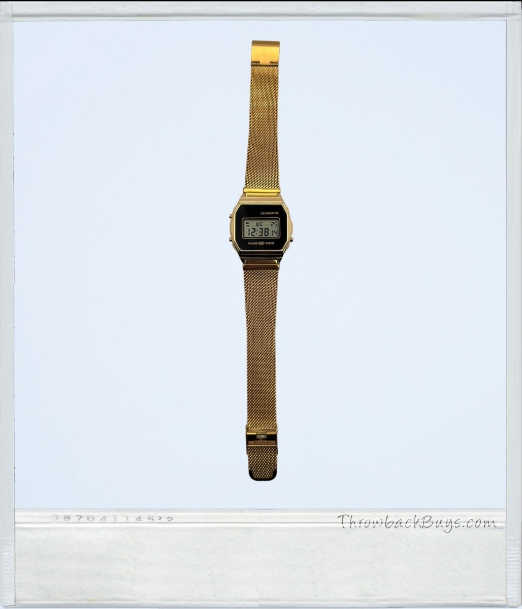 Vintage Style - Adjustable Goldtone Chrono Watch - Watches - ThrowbackBuys - ThrowbackBuys