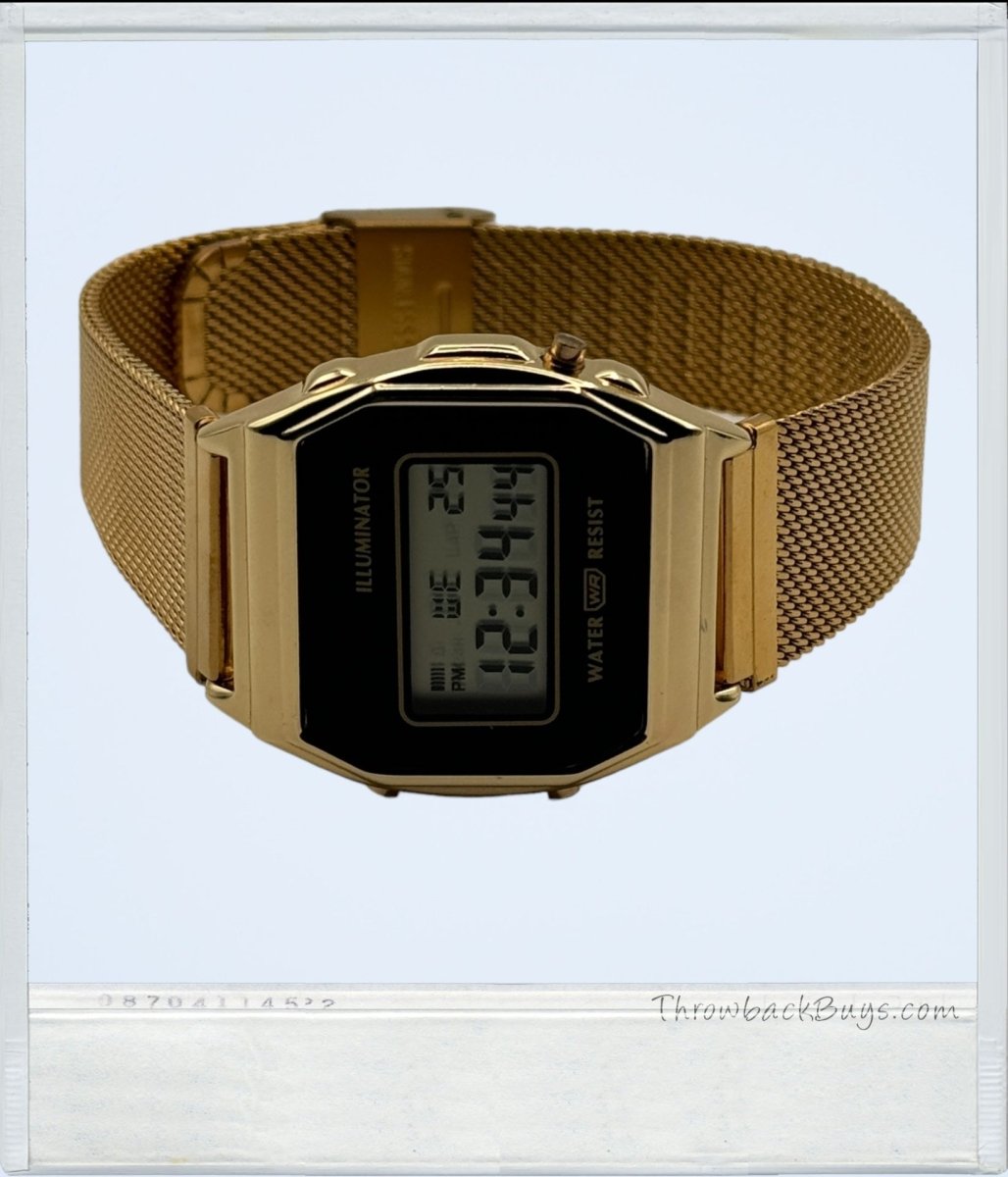 Vintage Style - Adjustable Goldtone Chrono Watch - Watches - ThrowbackBuys - ThrowbackBuys