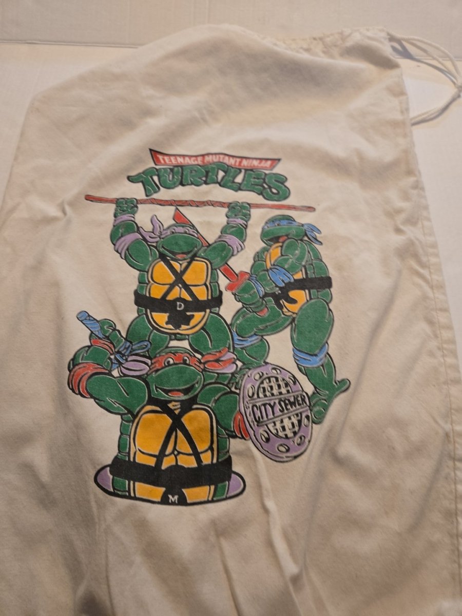 Vintage Teenage Mutant Ninja Turtles Laundry/Utility Drawstring Bag - Bag - ThrowbackBuys - Amanda's Awesome Finds