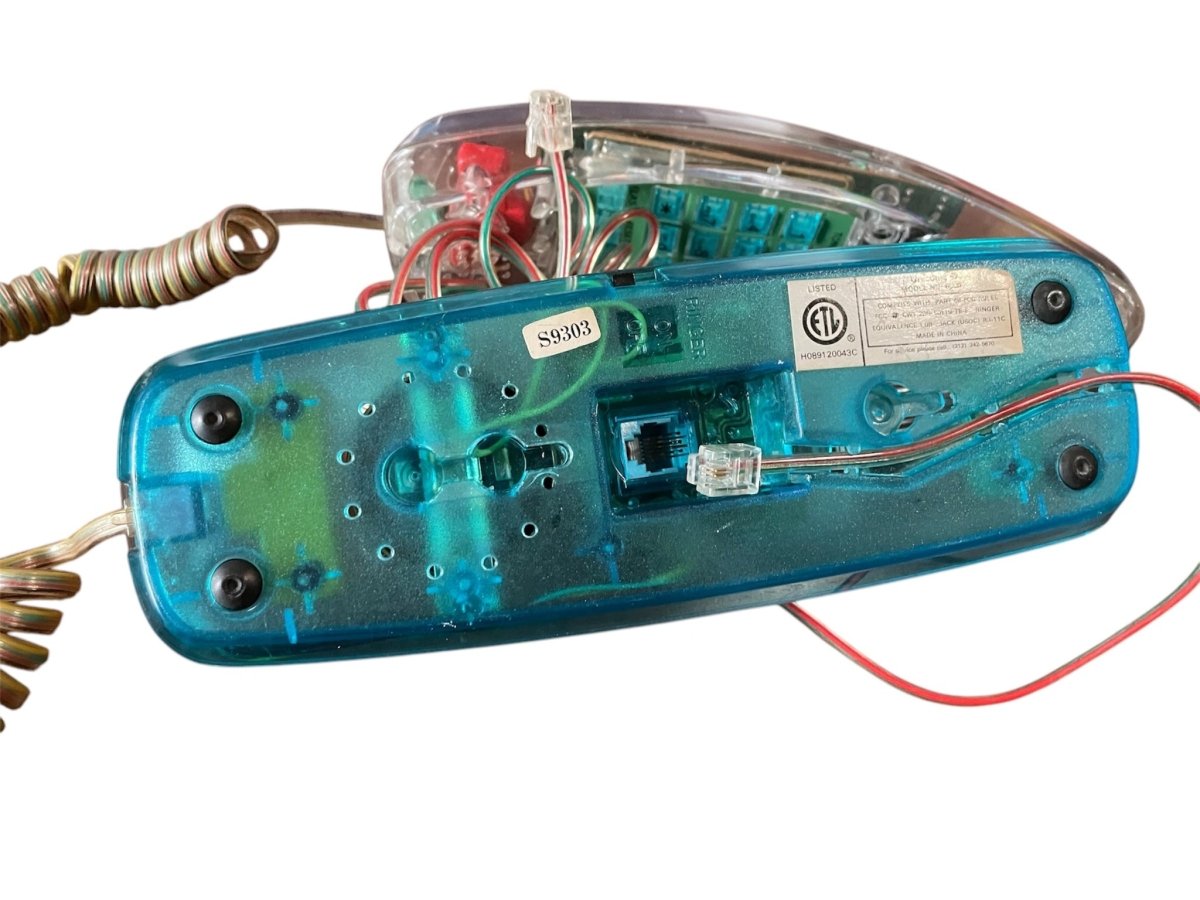 Vintage Transparent Unisonic Corded Phone - Corded Phones - ThrowbackBuys - Shiznit