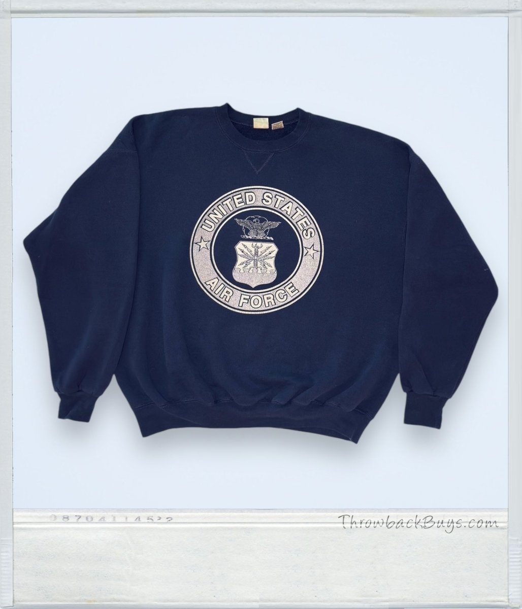 Vintage - United States Air Force USAF Crewneck Sweatpants Set XL Navy Blue - Outfit Sets - ThrowbackBuys - ThrowbackBuys