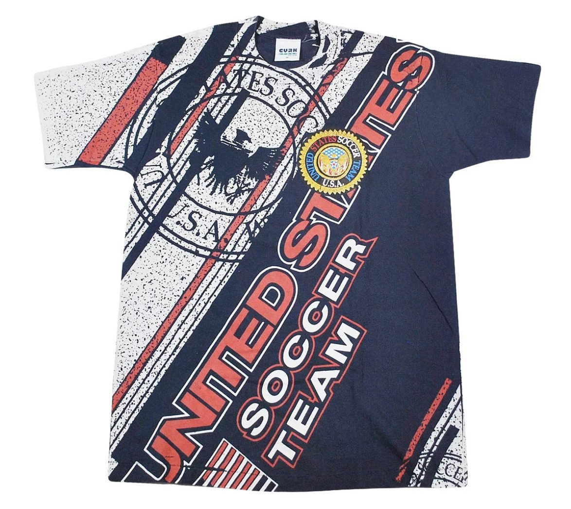 Vintage USA Soccer Team 90s Olympics World Cup Shirt Size Medium - T-Shirts - ThrowbackBuys -Yesterday's Attic