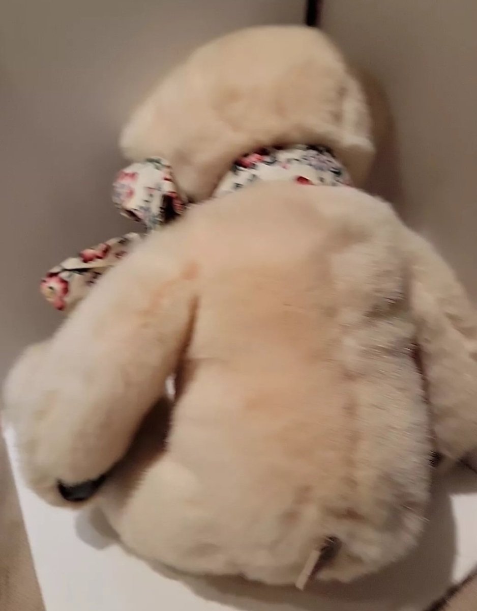 Vintage Victoria's Secret Gund Plush Teddy Bear Pink Floral Bow 1992 - Collectible Toys - ThrowbackBuys - Amanda's Awesome Finds