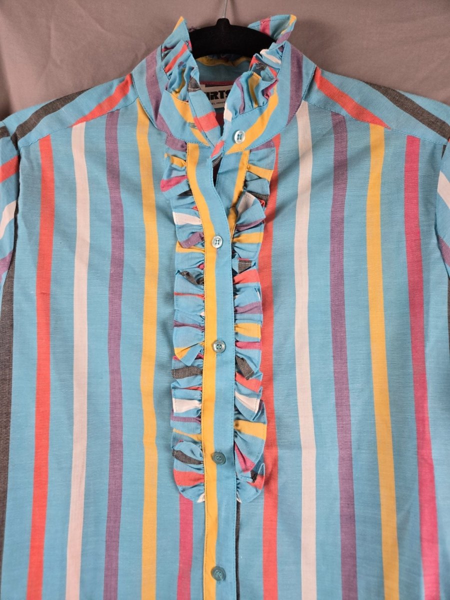Vintage woman's blouse size 10 multi color - Shirts - ThrowbackBuys - Eclecticcherryreseller